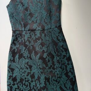 H&M Teal and Black Lace Mini Dress